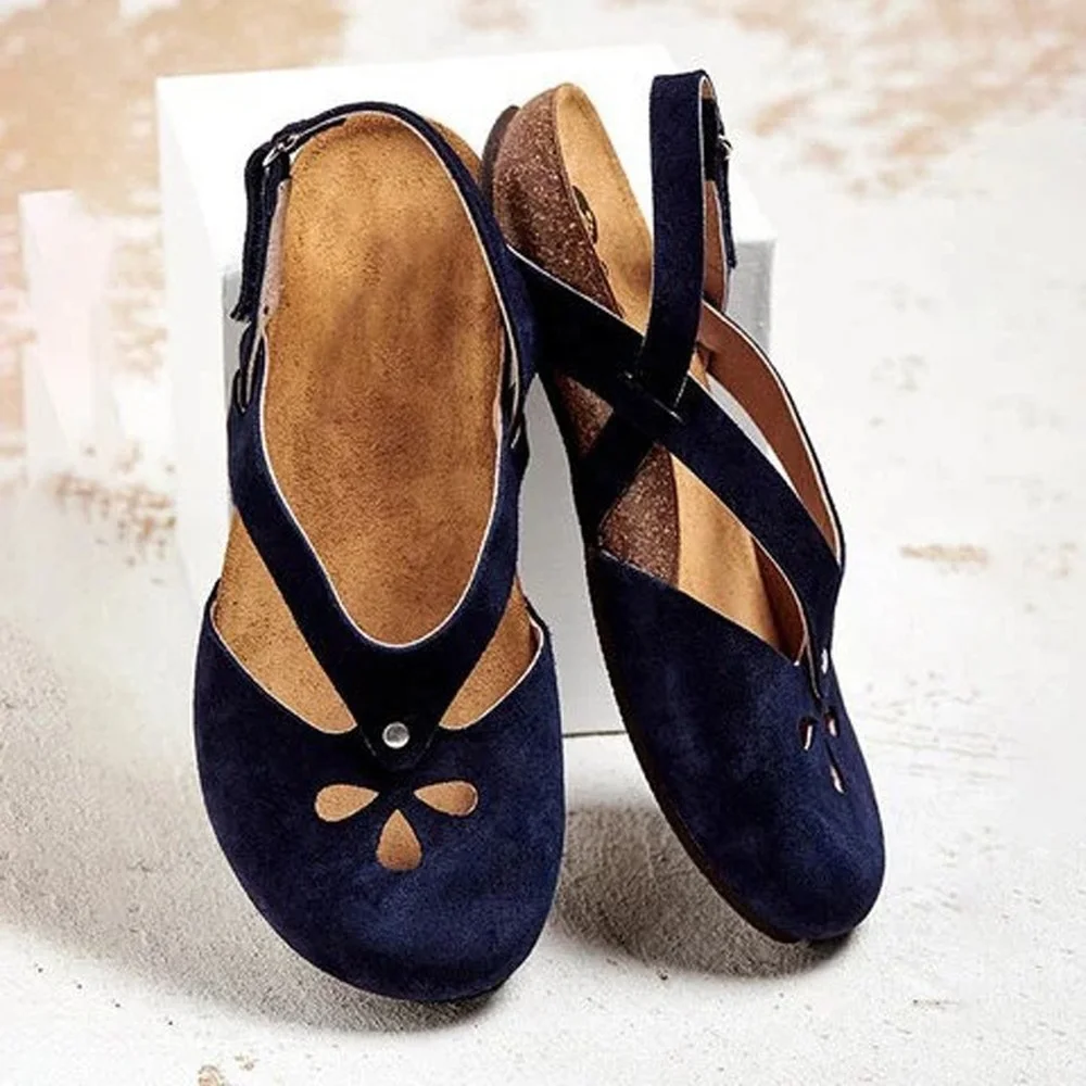 Medieval Shoes Women\'s Retro Hollow Flat Sandals Women\'s Casual Ankle Straps Women\'s High Heels Retro Shoes Women\'s Summer Plus