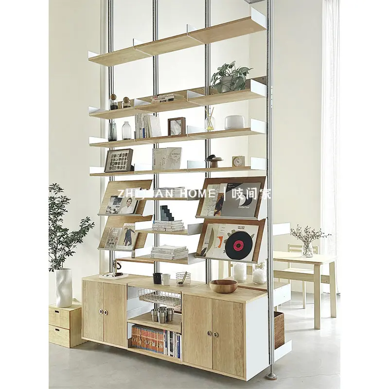 living room against the wall display rack, partition bookcase storage rack