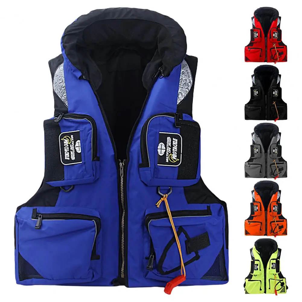 Life Jacket Multi-pocket Large Buoyancy Sea Fishing Life Vest Water Sports Safety Life Jacket Ski Kayaking Boating Surfing Vest