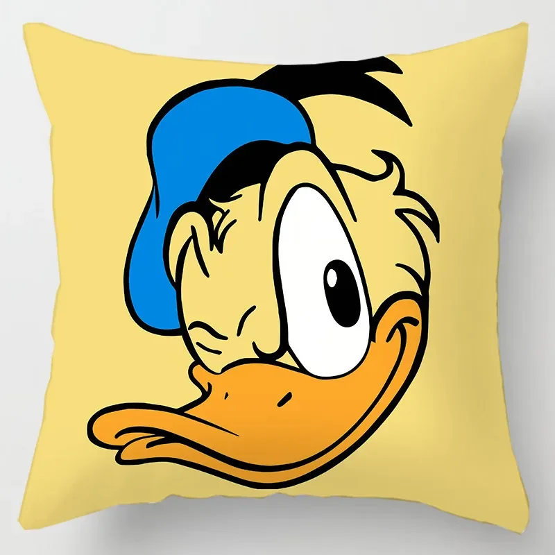 Disney Mickey Mouse Donald Duck Pillowcase Anime Figure Cushion Cover  Toys Home Decoration For kids Boy Girl Gift 45x45cm