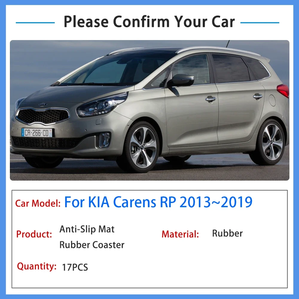 For KIA Carens RP MK3 2013 2014 2015 2016 2017 2018 2019 Anti-slip Door Rubber Cup Cushion Car Groove Mats Interior Accessories