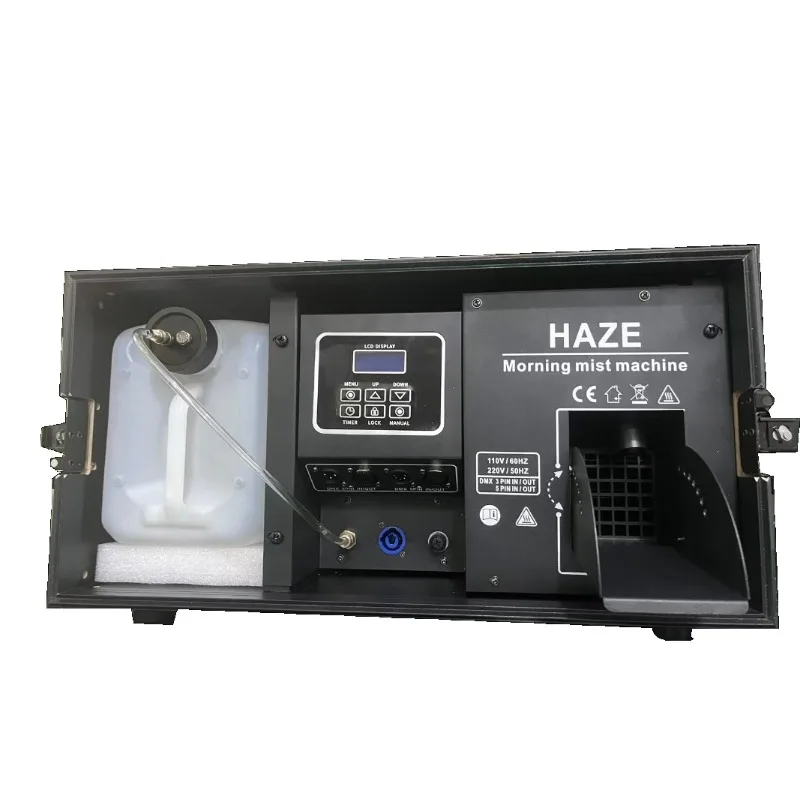 DMX512 Haze Machine 2000W Power Fog Machine 18000CUFT/min Coverage DMX  Programmable Control for Professional Stage Performances