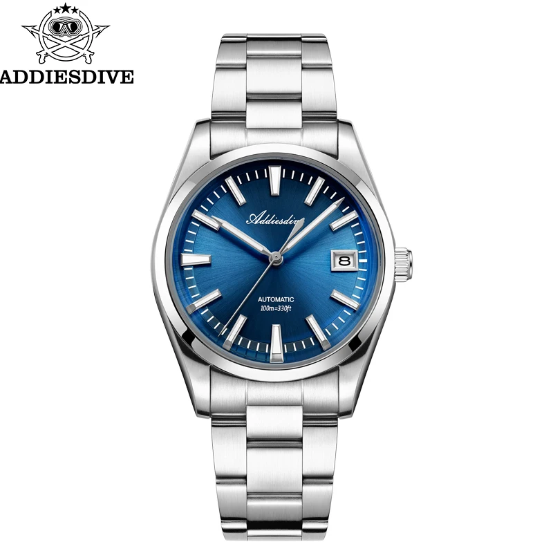 Montre de luxe pour hommes avec mouvement automatique japonais NH35A, bracelet en acier inoxydable étanche à 100m, verre minéral K1 BGW9 Lumin