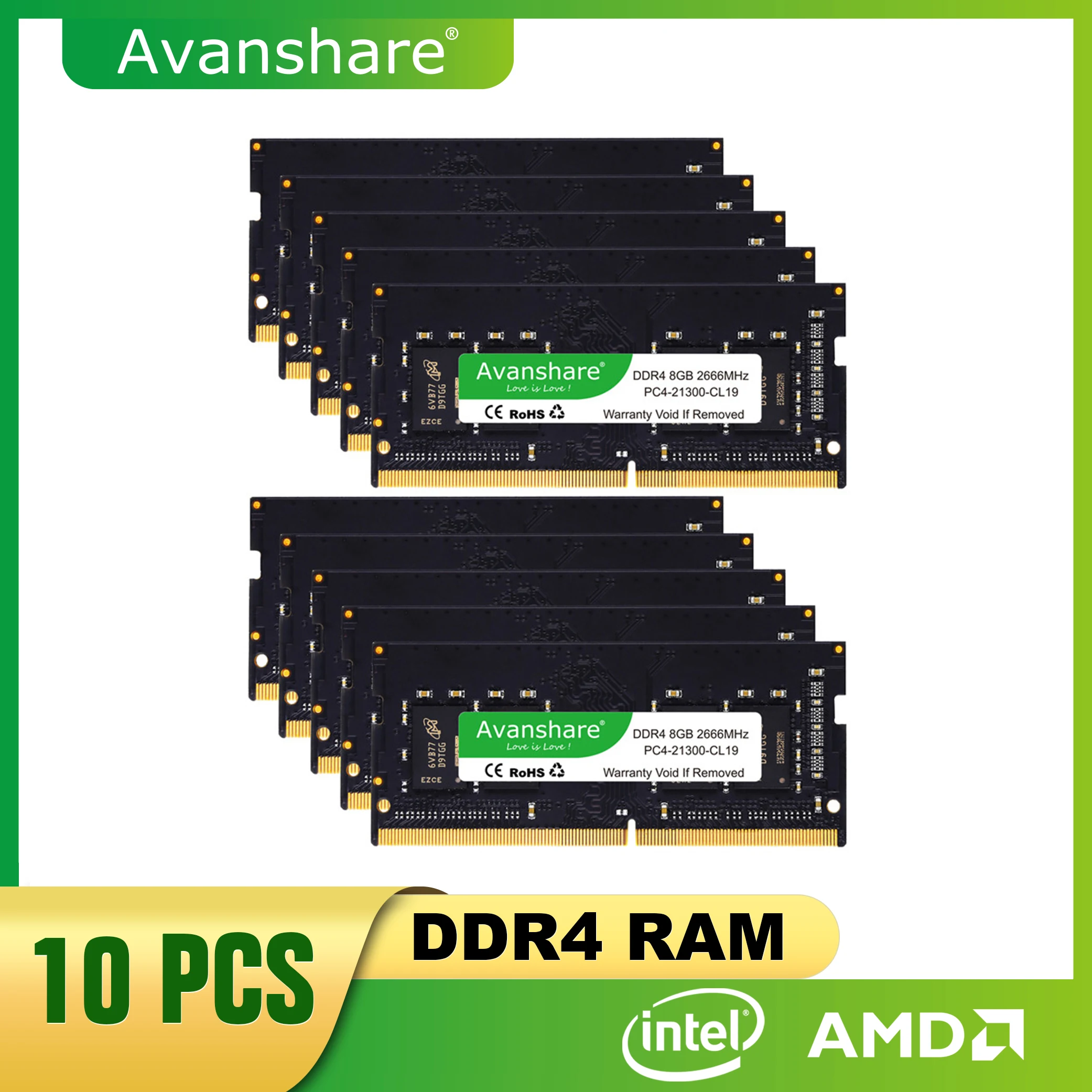 Avanshare Ram Memory DDR4 16GB 8GB 4GB 2400MHz 2666MHz 3200MHz For Laptop Notebook NB Computer Gaming Rams