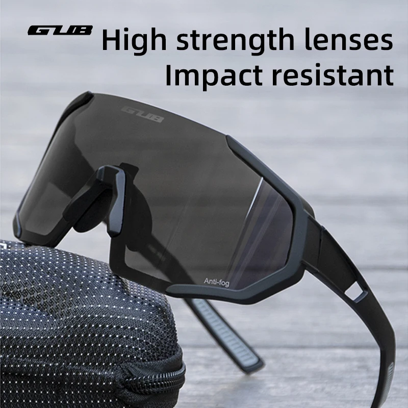 GUB Photochromic Polarized Cycling Glasses MTB Road Bike Anti-Fog UV400 Protection Eyewear Sunglasses Men Women Bicycle Goggle