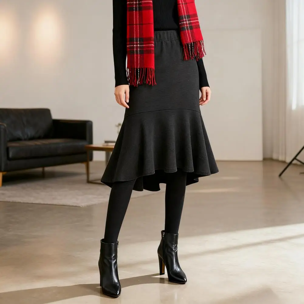 Culottes ispessiti in velluto Caldi culottes invernali Leggings a vita alta combinati per culottes in velluto traspirante stile versatile 2025