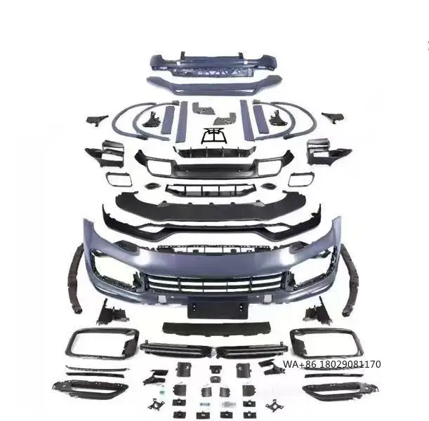 

Turbo TKT 2018-2021 для Porsche Cayenne 9Y0, комплект передней и задней части кузова, красный пластиковый комплект, новый праймер 1:1, автомобильные детали, 1 комплект/коробка