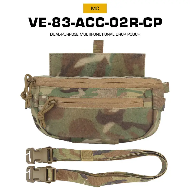 Tactical Drop Pouch Hanger Pouch Compact Abdominal Dangler Pack Quick Release Schoudertas Vest Plate Carrier Airsoft Gear