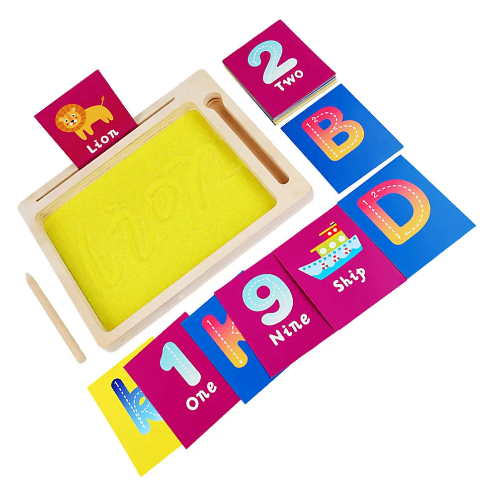 Sand Painting Toy Set Toys for Babies Tray Writing Letters Trays Classroom Table Early Childhood Learning Paper Pre School Baby