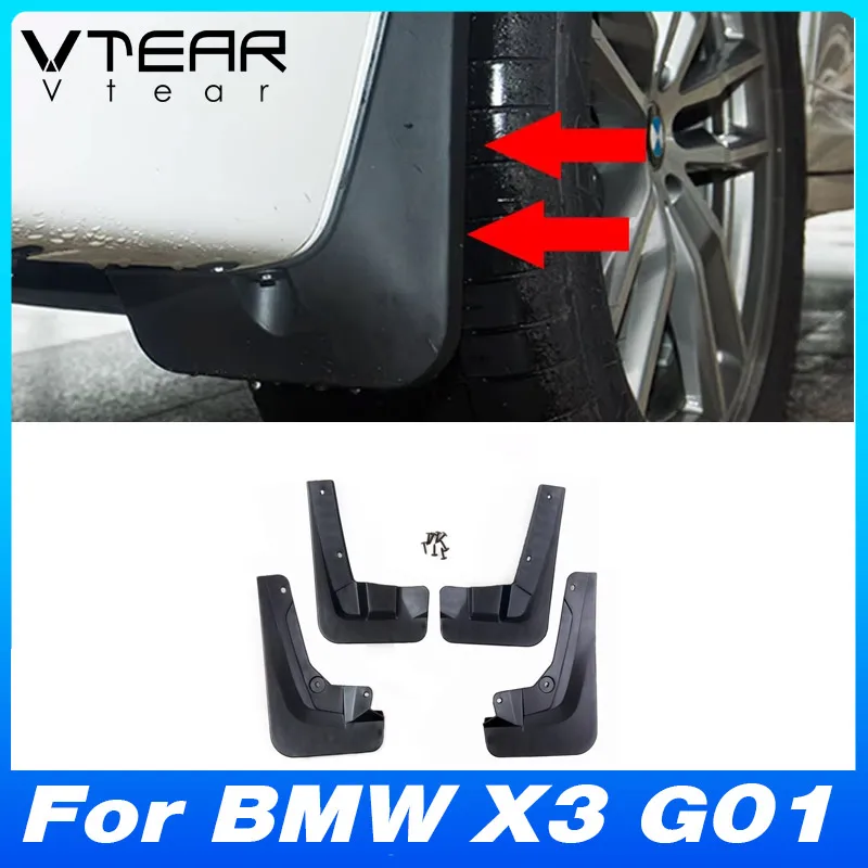 

Vtear for BMW X3 G01 2018-2021 Mudguard Fender Cover Anti-Scratch Anti-Impact Plastic Exterior Car Accessories Trim Parts