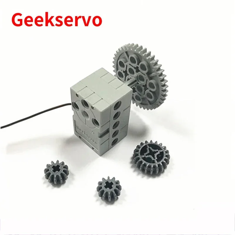 8 ชิ้นโปรแกรมมินิ Geekservo เซอร์โว 360 °   2KG เซอร์โว + มอเตอร์เพลาเอาต์พุตคู่เข้ากันได้กับ Legoeds สําหรับ Micro:bit Raspberry Pi