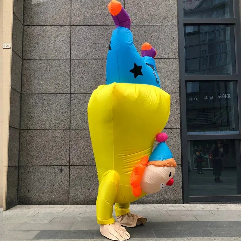 Simbok رأسا على عقب مهرج نفخ زي للكبار الرجال النساء حفلات الرقص البرامج التلفزيونية الكرنفالات الاحتفالات MN3