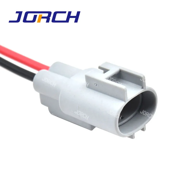 2 Pin Auto Waterproof Electronic Fan Connector Brake Booster Pump Components Plug for Toyota Ford Focus Mazda with 14AWG Wires