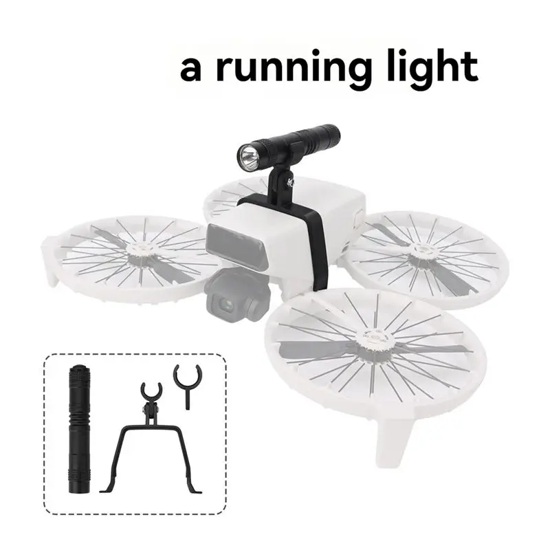DT23 Drone Night Flight Light with Holder Mount for DJI FLIP LED Searchlight Strobe Light Kit