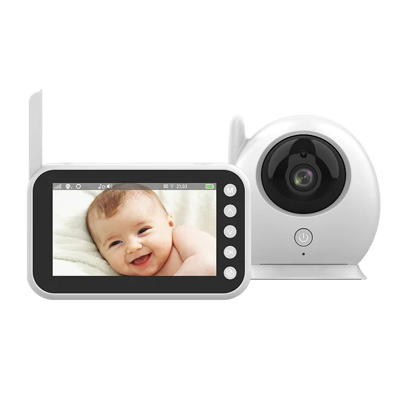 Monitor de bebé con batería de 4,5 pulgadas y 2000mAh, cámara de vídeo, Audio bidireccional, intercomunicador, visión nocturna automática, cámara de seguridad para niños, Babysitte