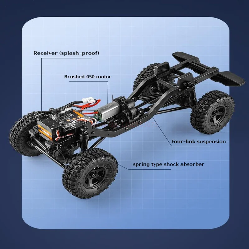 FMS EAZYRC 1:18 Thunderstorm New Simulation Wrangler RC Climbing Vehicle Remote Control Off Road Simulation Vehicle Model RC Car