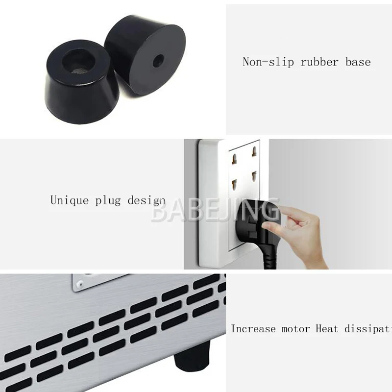 2025 НОВЫЙ электрический мясорубка с выдвижным ящиком, 110-220 В, коммерческий измельчитель овощей из нержавеющей стали