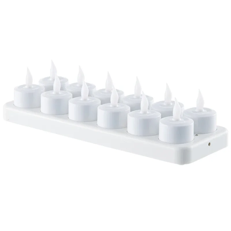 LED electronic candle light night light 12-seat rechargeable candle