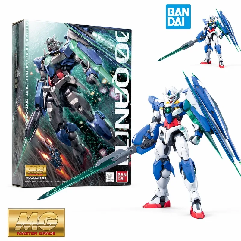 

Bandai MG 1/100 Gundam 00 QANT GNT-0000 Genuine Japan Anime Figurine Robot Assembled Model Gift