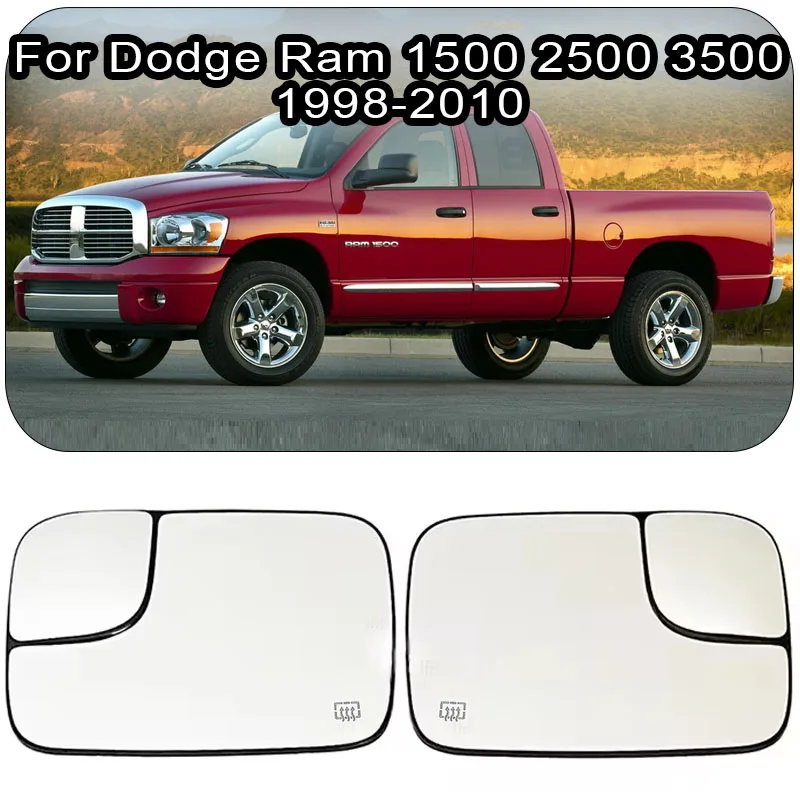

For Dodge Ram 1500 2500 3500 1998-2010 Car Heated Mirror Glass 5161010A 5191036AA Side Heated Mirror Glass