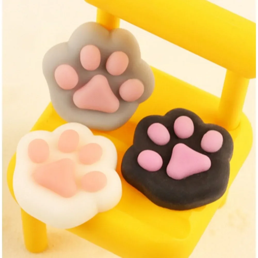 Squishy Mini Cat Paw Squeeze Toy Cure Office Stress Reliever Vent Cute Stress Relief Squishies Fidget Toys for Kids Adults Gift