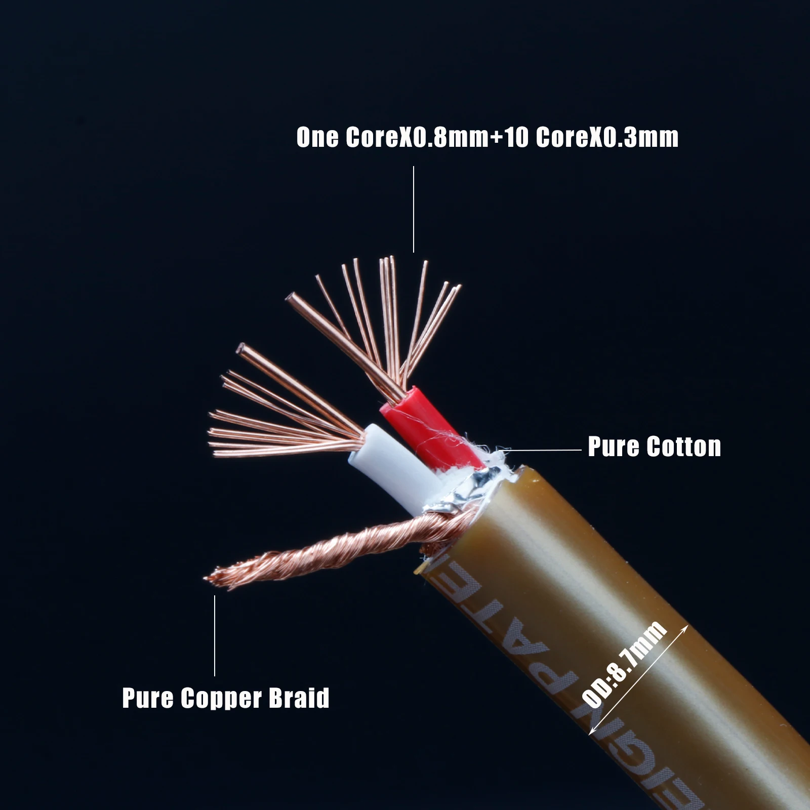 OCC Copper RCA Audio Cable Hi-End Audio Speaker Cable OCC Silver Plated Loudspeaker Cable