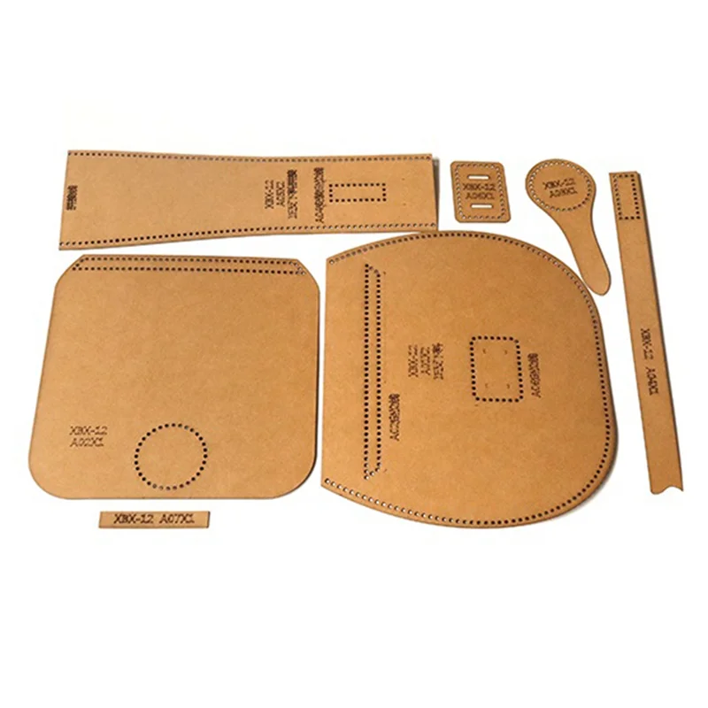 DIY Leather Tool Kit Kraft Handbag Sewing Pattern DIY Handmade Craft Template Finished Product Size 21x19x6.5CM