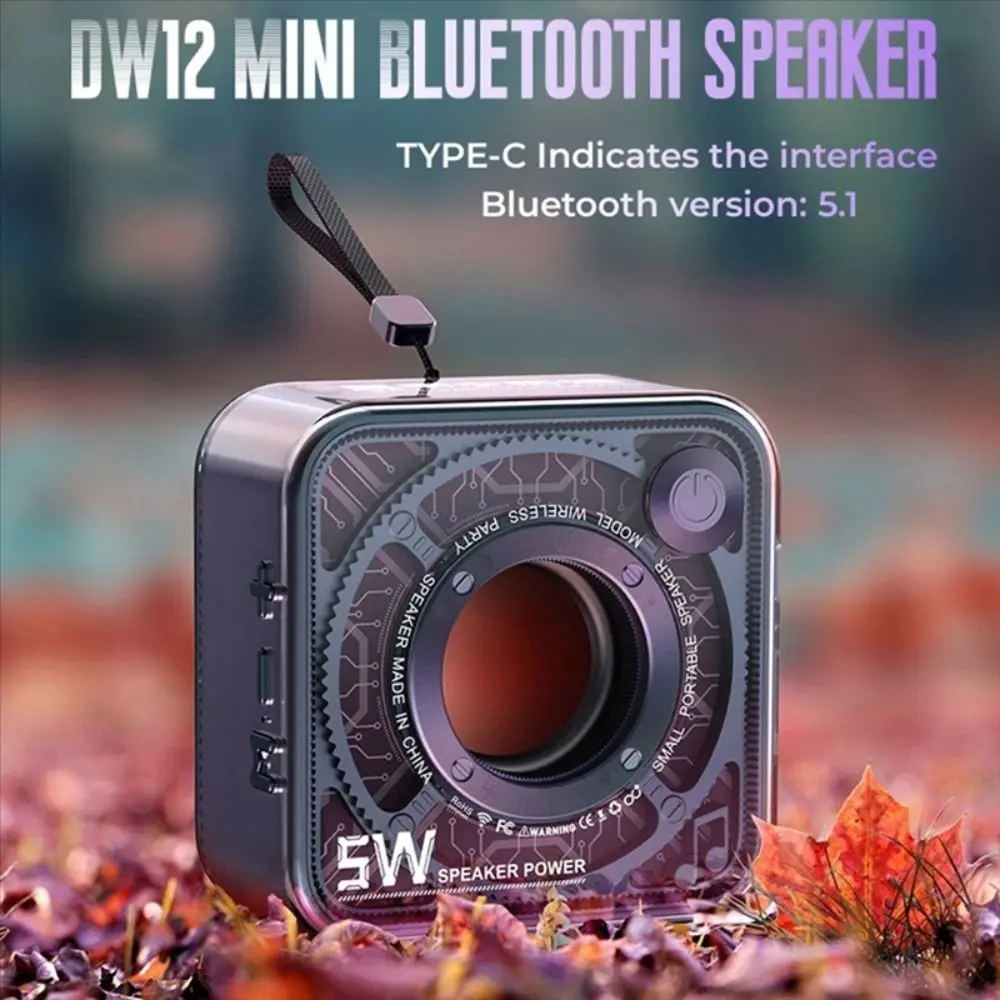

Stereo Small Wireless Bluetooth Speaker 5W Loudspeaker Portable Subwoofer Trendy Mecha Mini Speaker Party