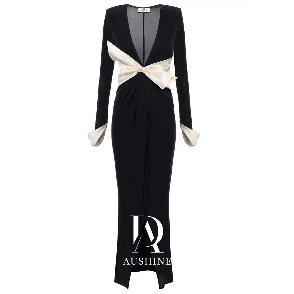 Aushine Dress Luxury Birthday Evening Dress Ankle Length Full Sleeves Summer Elegant Wedding Party Gowns For Women Arab 2024Fu