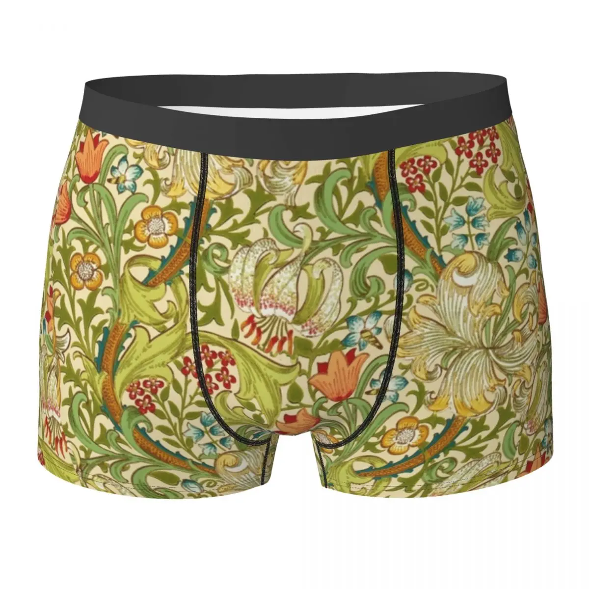 Boxer Underpants Shorts William Morris Golden Lily Panties Men's Breathable Underwear for Homme Man Boyfriend Gifts