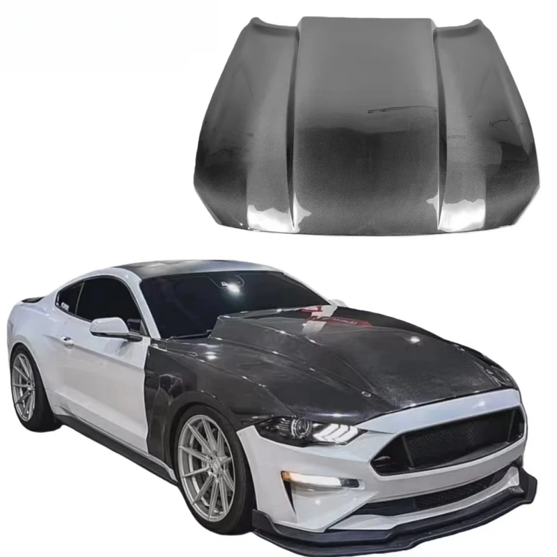 

2018-2023 for Mustang High-Grade Carbon Fiber Hood | Direct Fit & Lightweight