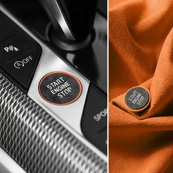 Made of Alcantara For BMW G20 G30 G31 G32 G11 G12 Z4 G29 G02 G05 X3 Car Engine Start Stop Button Trim Sticker Interior Accessory