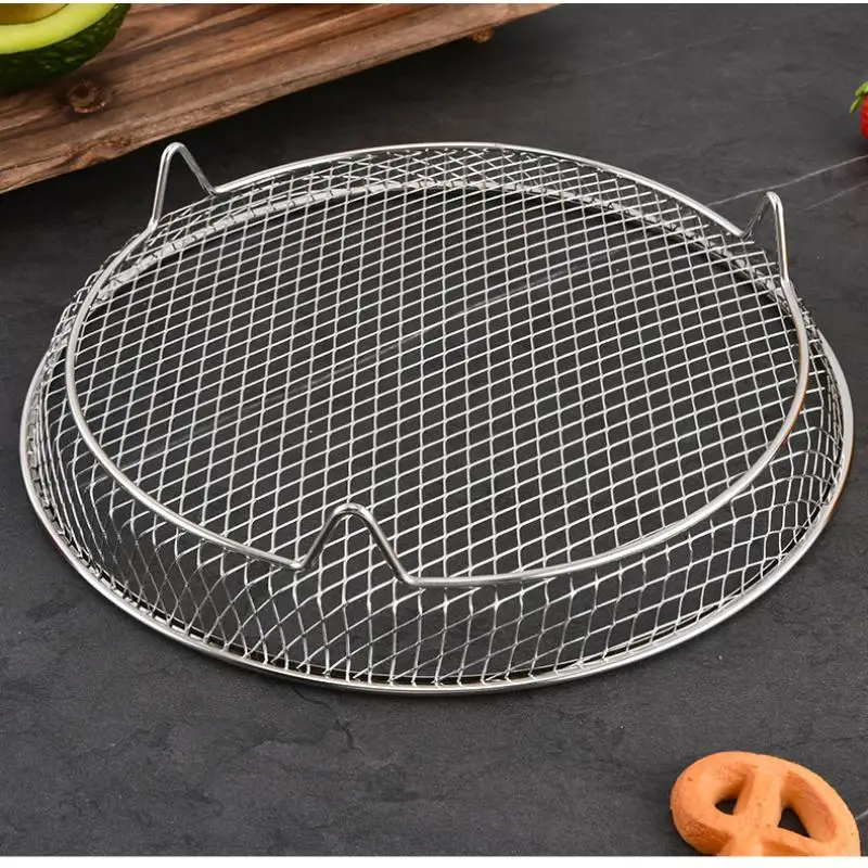 1 rejilla para freidora de aire, adecuada para freidoras de aire, rejilla de horno de acero inoxidable, rejilla apilable