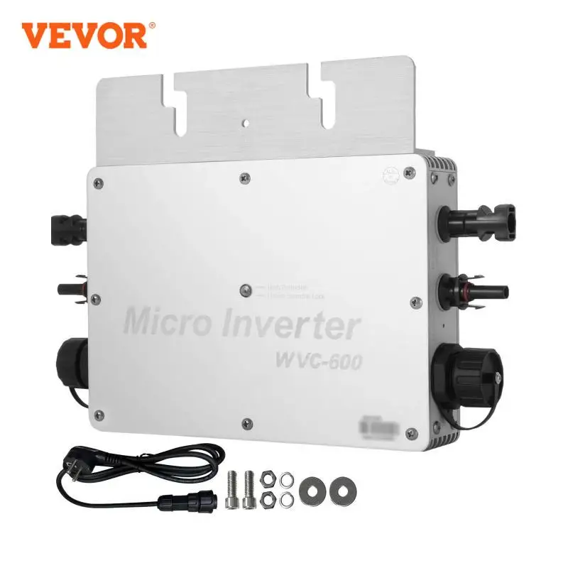 VEVOR 1200W Power Inverter MPPT Waterproof Solar Grid Tie Inverter DC to AC 220V Micro Inverter Waterproof IP65 Converter