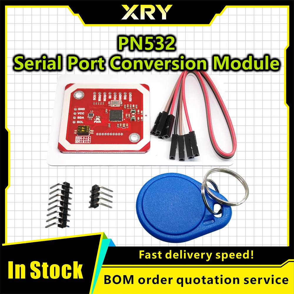1 Juego de módulo inalámbrico PN532 NFC RFID V3, Kits de usuario, lector, IC S50 Modo de escritura, tarjeta PCB Attenna I2C IIC