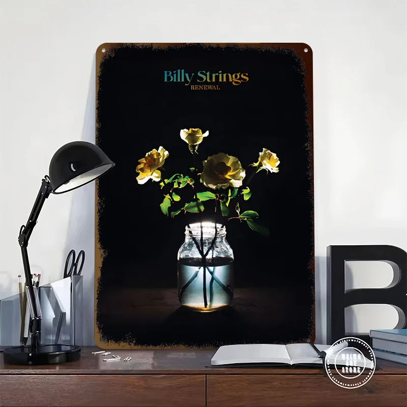 Billy Strings Renewal Album Cover 3D Texture Printed Poster Custom Vintage Metal Tin Plate Sign for Wall Art Article Decoration
