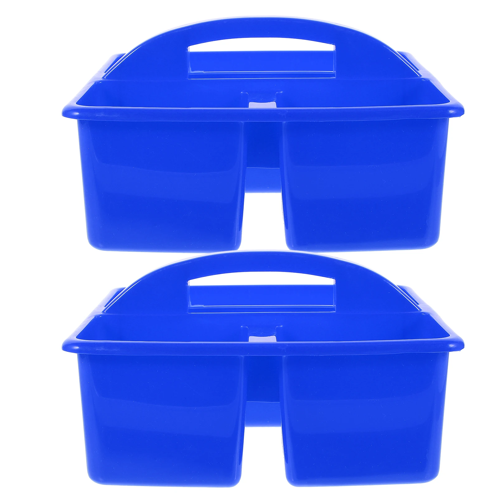 

2pcs Art Tools Storage Holder Portable Compartment Design Large Capacity Crayon Organizer Stationery Supply Basket School