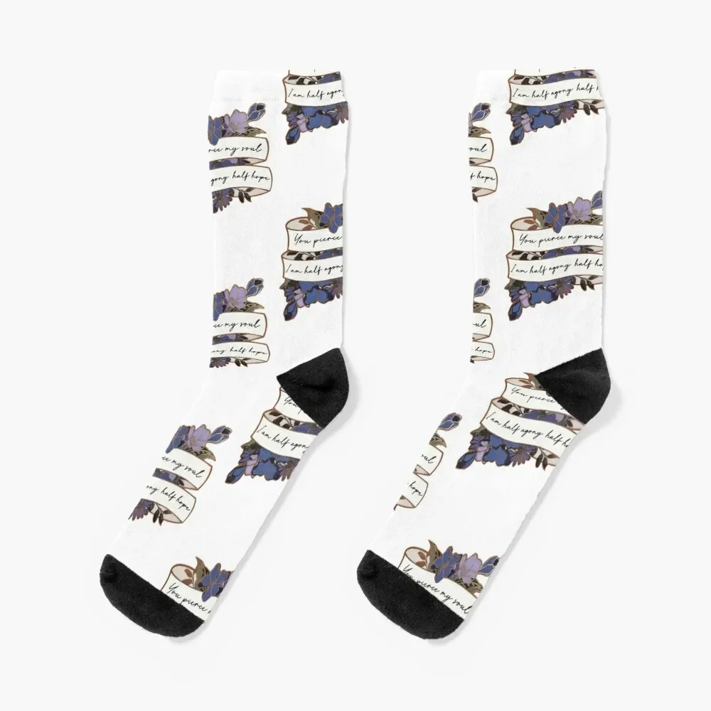 

Persuasion Jane Austen Quote Floral Socks Crossfit Run Socks For Man Women's