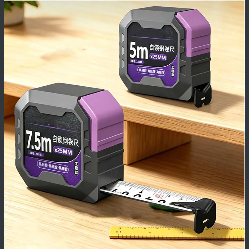 5/7.5/10Meters Self-locking Tape Measure Woodworking Ruler Thickened High Precision Construction Meter Measure Puller Rule Toosl