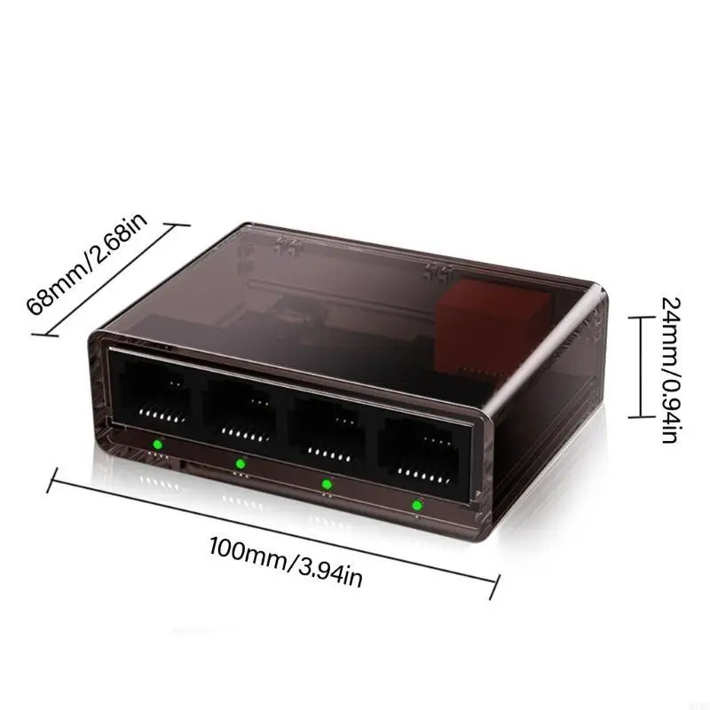 Transferência rápida 5 Porta Gigabit Networking Switcher 10/10/1000Mbps para jogos e transmissão claramente