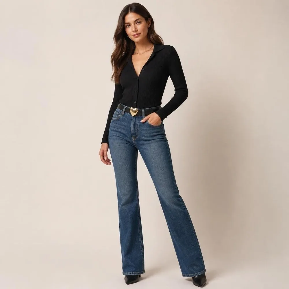Simple Irregular Women's Slim Belt PU Heart-shaped Buckle Waistband Dress Jeans Belt Clothing Accessory