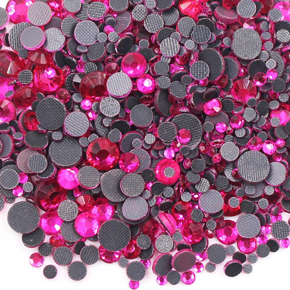 Glitter Stones 1500pcs-3000pcs Glue Flatback Shiny Crystals Strass Beads DIY Garment Gems Crafts Hotfix Rhinestones for Clothes