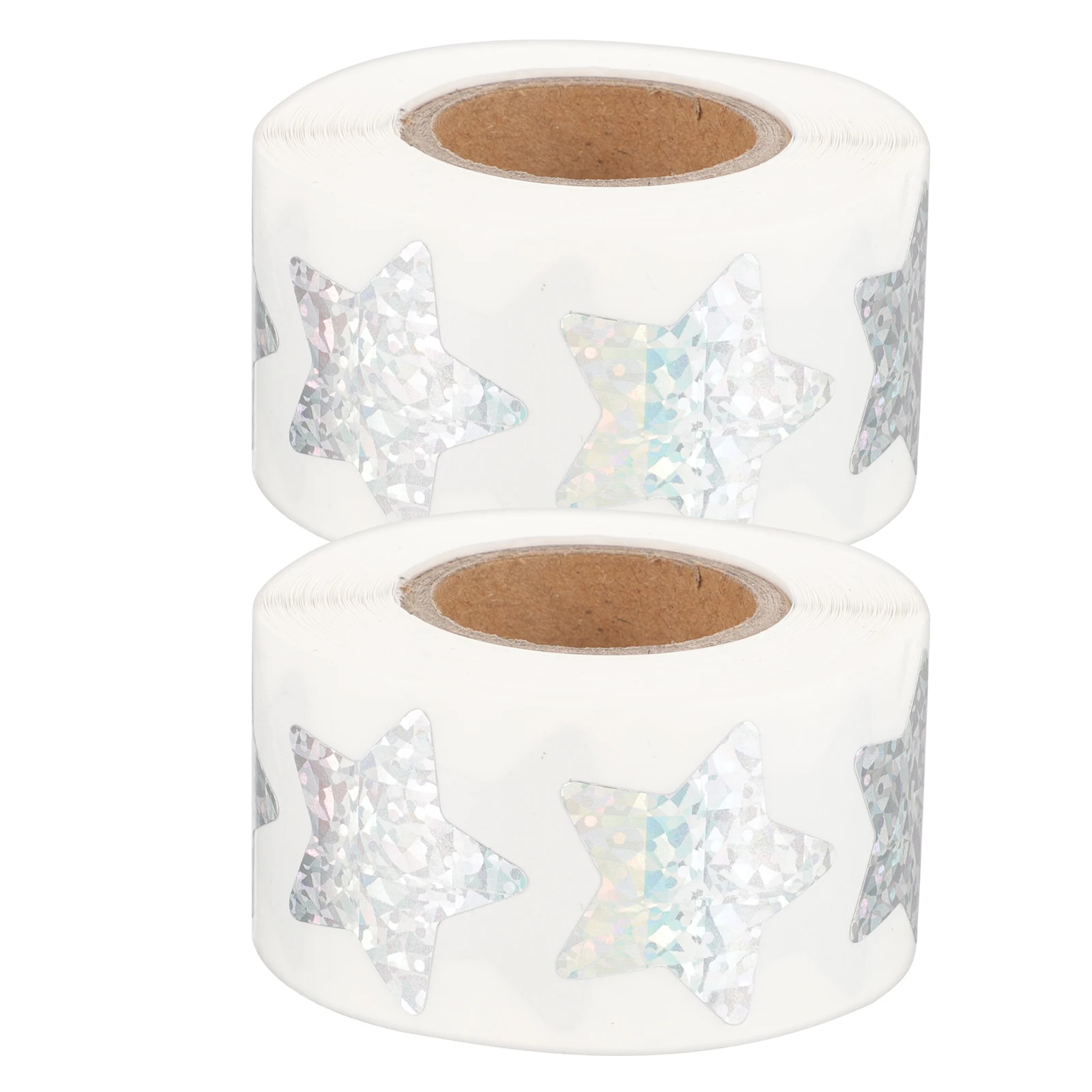 2 rotoli di adesivi stella Etichette ricompensa autoadesive scintillanti per set di adesivi per decalcomanie stella a cinque punte per feste in classe