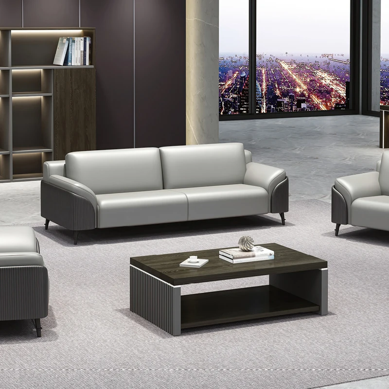 

Light Gray Modern with Simple Multifunctional Combination Office Sofa Set Hotel School Reception Office Furniture