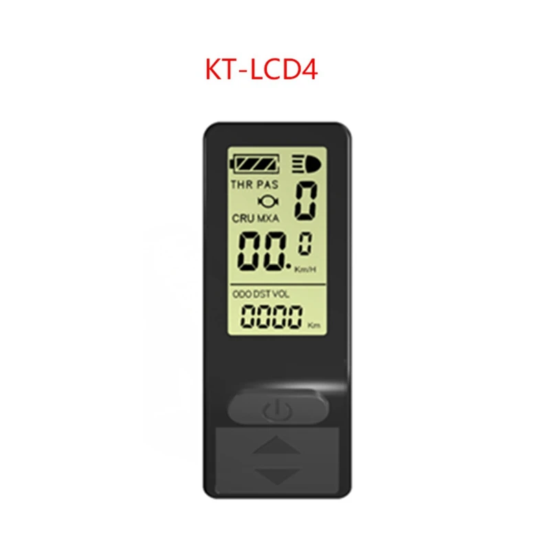 Compact Mountain Bike Meter Bike Gauges KT LCD4 Fully Functional Waterproof Connector Display 24V 36V 48V For E-Bike KT Display