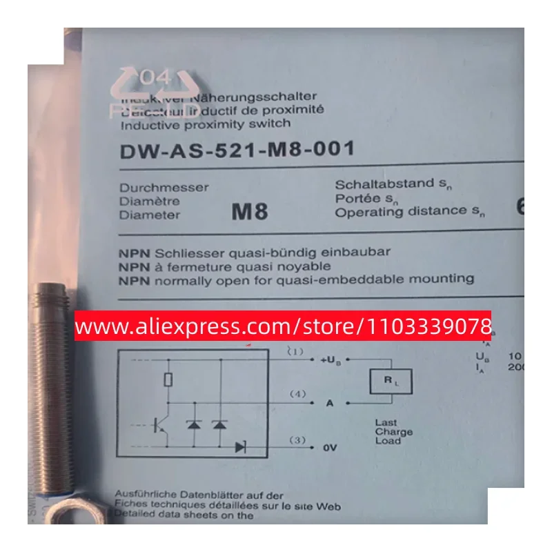 New inductive proximity switch  DW-AS-522-P12-635 DW-AS-521-P12-635 DW-AS-524-P12-635 DW-AS-523-P12-635