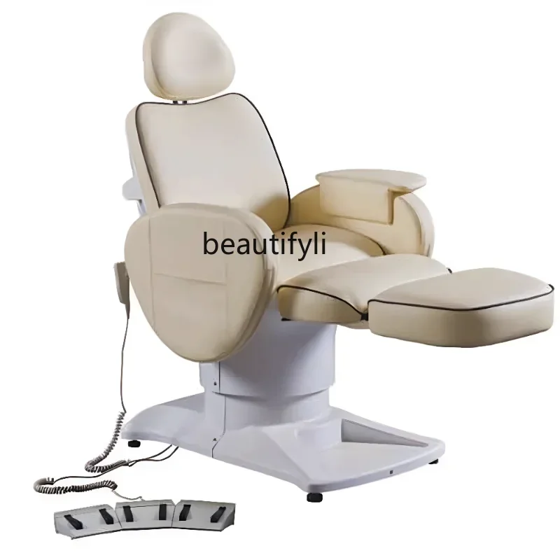 

LJYHead Therapy Electric Beauty Hair Chair Multifunctional Eyebrow Shaving and Putting down Physiotherapy Health Care Chair