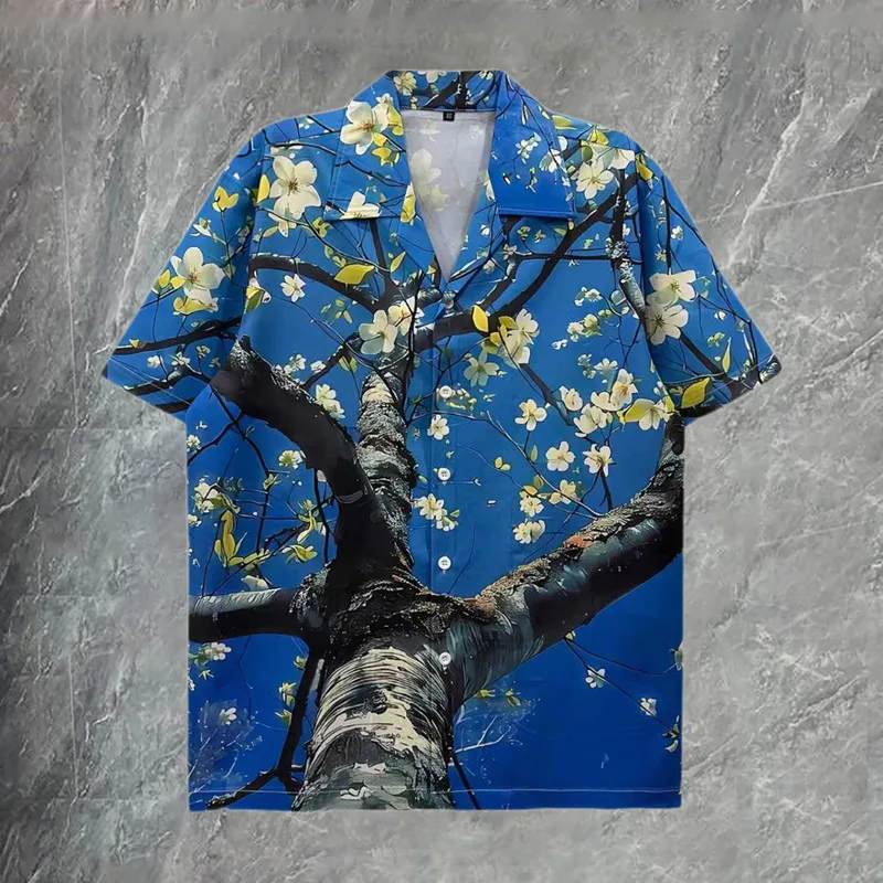 

Повседневная рубашка в европейском стиле с коротким рукавом, вечерние классические рубашки, мужские рубашки с цветочным принтом, мужские Camisa Social Masculina Ropa Hombre, повседневные