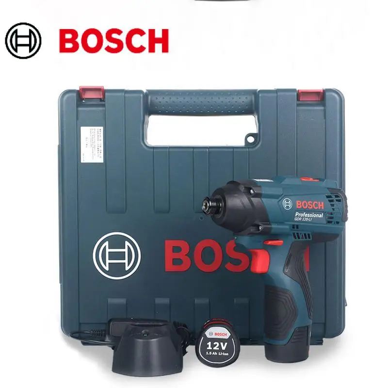 

Bosch GDR 120-Li Hand Power Drill 2800/3300 Impact/min Lithium Cordless Screwdriver Rechargeable Electric Driller with Box