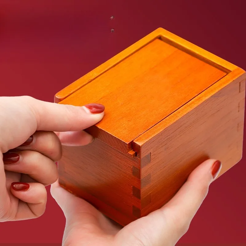 Wooden Secret Puzzle Box Tricky Brain Teaser Unlocking Game Classic Intelligence Toy Stress Relief Gift for Kids Adults